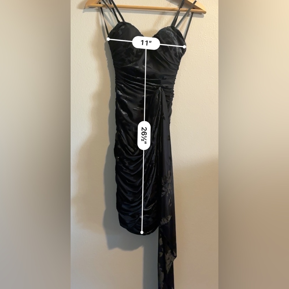 BCX Black Ruched Mini HOMECOMING/cocktail Dress Size XS - Picture 9 of 13
